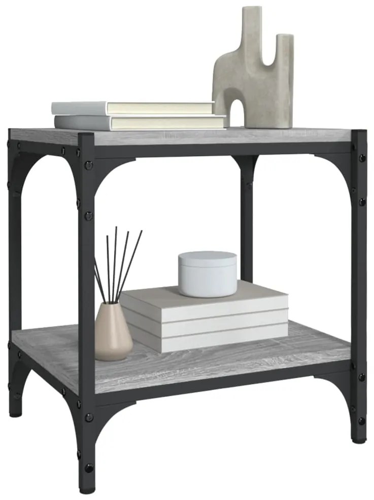 Móvel de TV 40x33x41 cm derivados madeira/aço cinzento sonoma