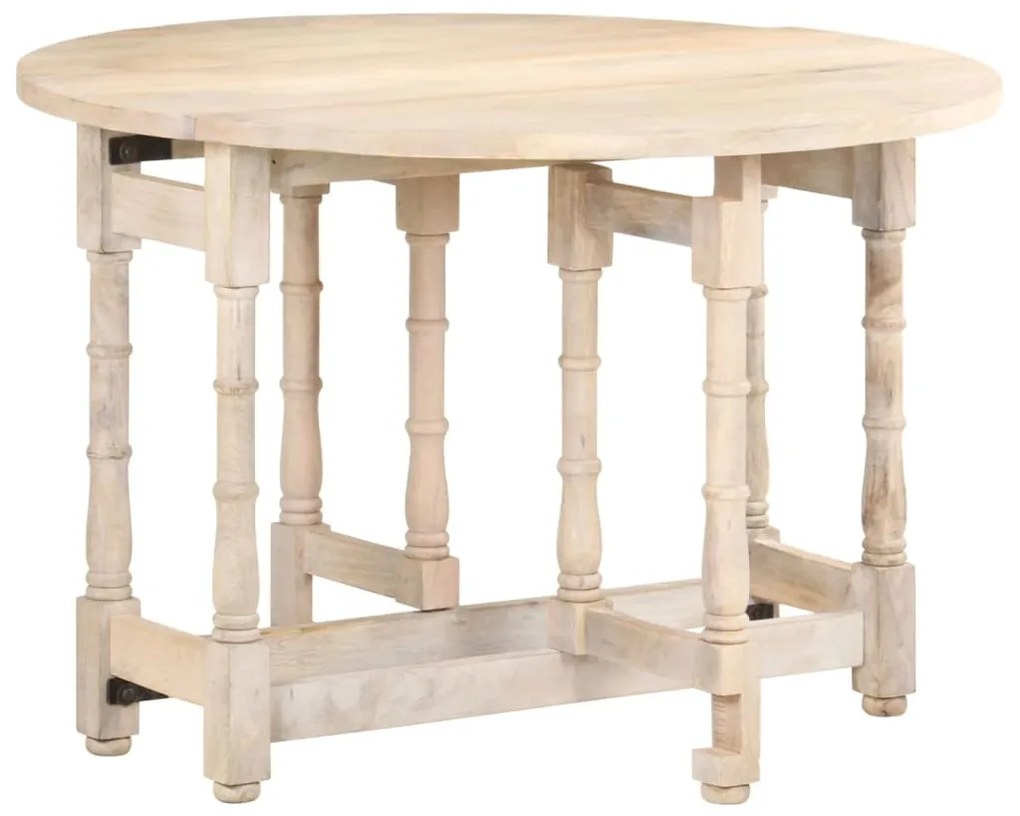 vidaXL Mesa de jantar redonda 110x76 cm madeira de mangueira maciça