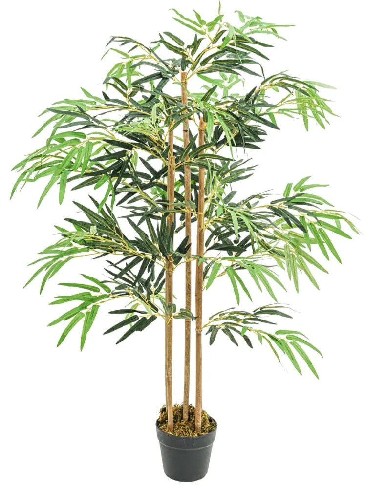 vidaXL Árvore de bambu artificial 730 folhas 120 cm verde