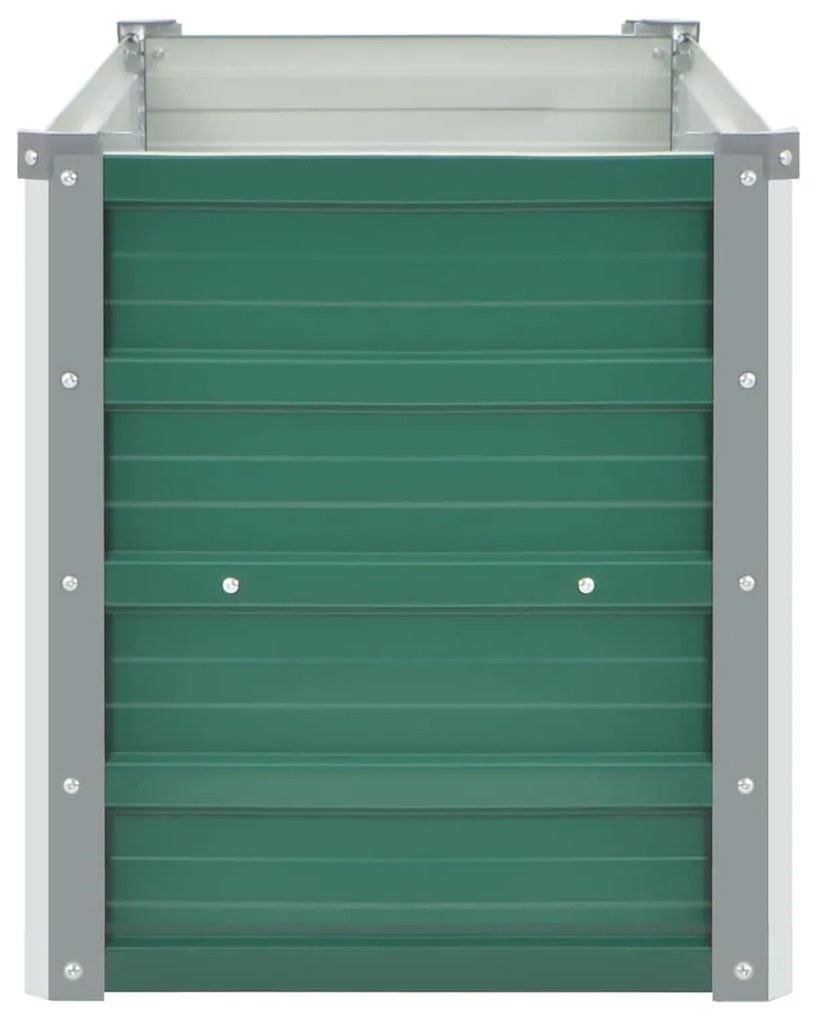 Canteiro elevado de jardim aço galvanizado 100x40x45 cm verde