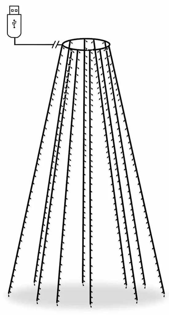 Cordão de luzes para árvore de Natal 400 luzes LED 400 cm