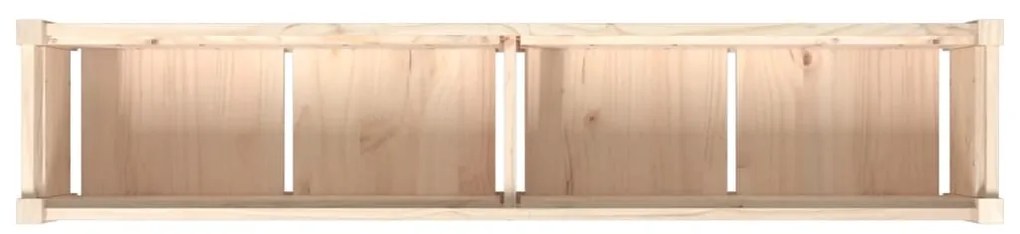 Vaso/floreira de jardim 150x31x31 cm madeira de pinho maciça