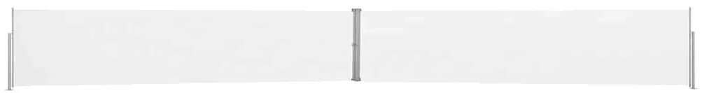 Toldo lateral retrátil para pátio 140x1200 cm creme