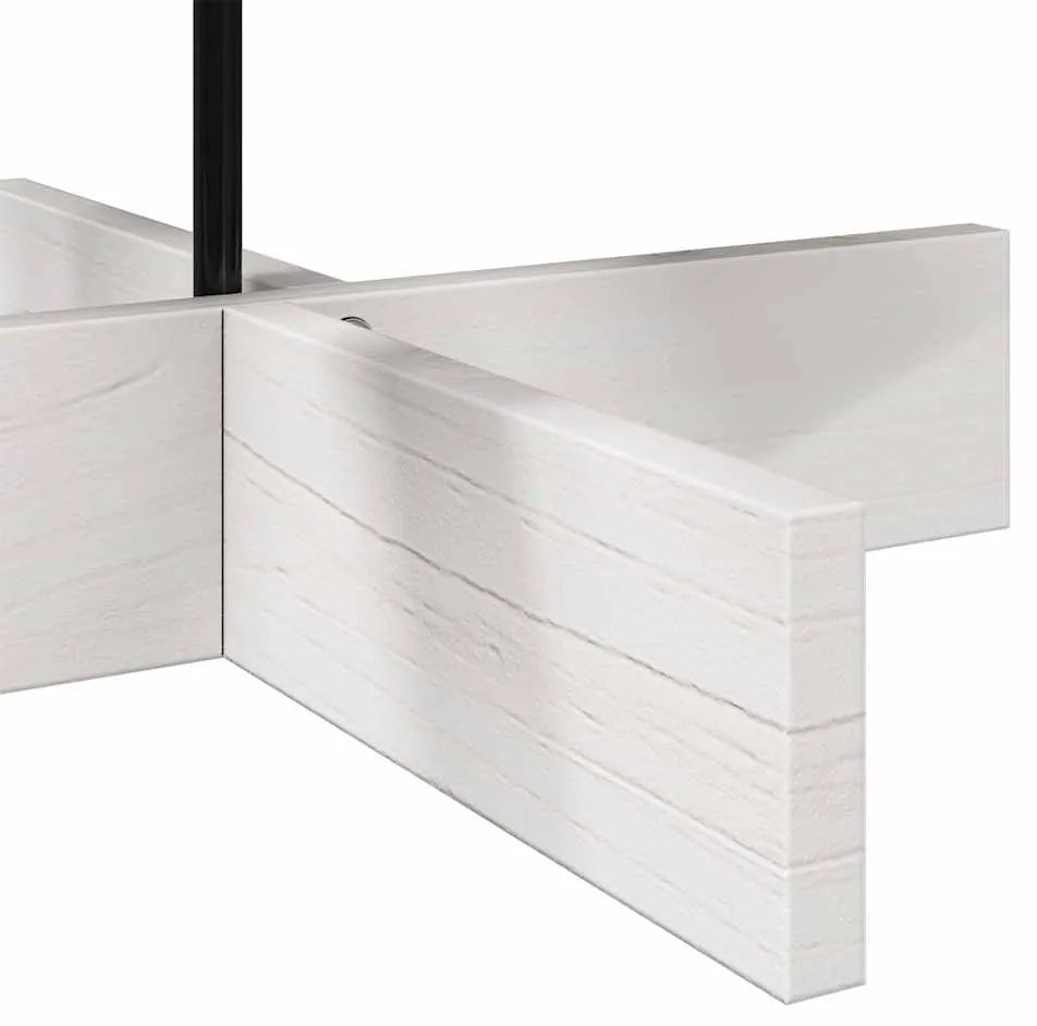 Árvore de Natal decorativa 100cm madeira de pinho maciça branco