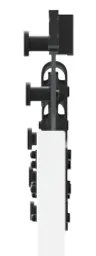 Porta Deslizante vidaXL com Conjunto de Ferragens Branco 61x198.5 cm M
