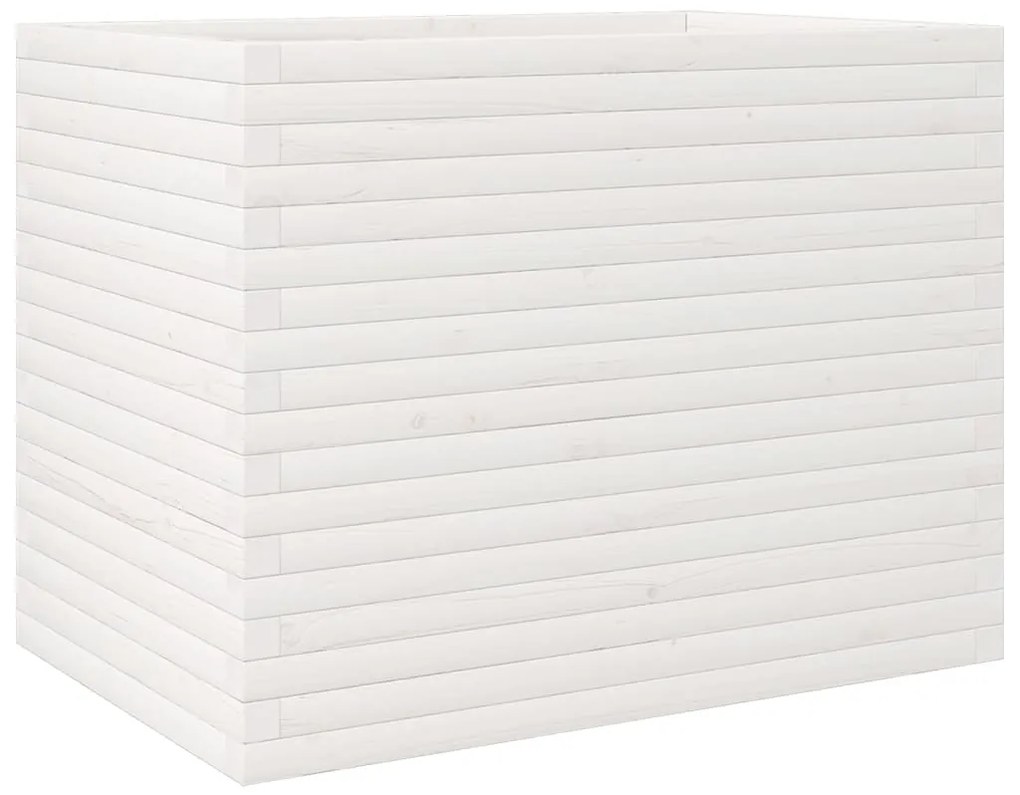 Vaso/floreira de jardim 90x60x68,5 cm pinho maciço branco