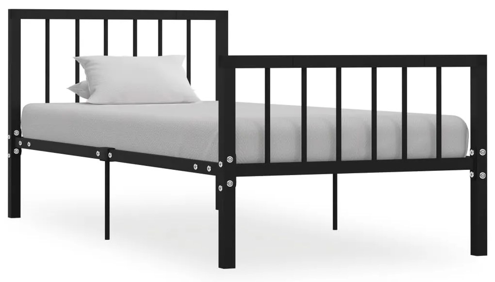 Estrutura de cama 90x200 cm metal preto