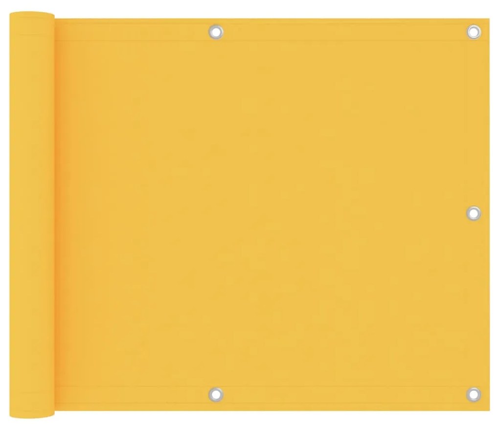 vidaXL Tela de varanda 75x500 cm tecido Oxford amarelo
