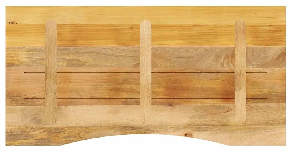 Tampo de mesa com curva 120x50x2,5 cm mangueira áspera maciça