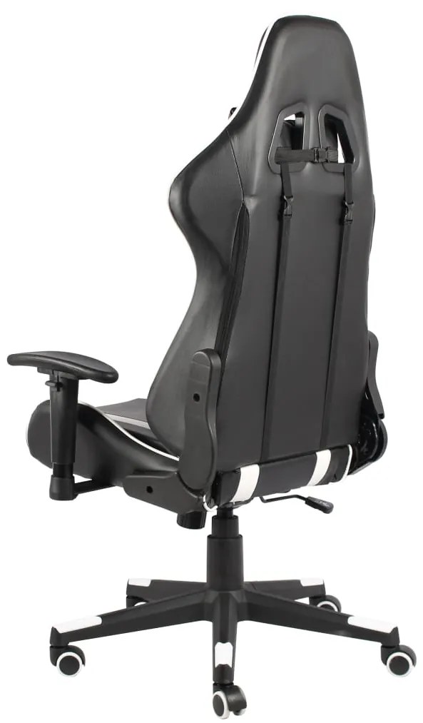 Cadeira de gaming giratória PVC branco