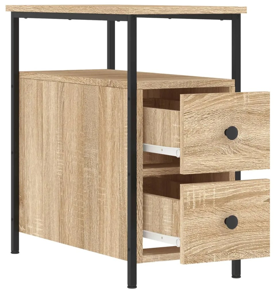 Mesa de cabeceira 30x60x60 cm derivados madeira carvalho sonoma