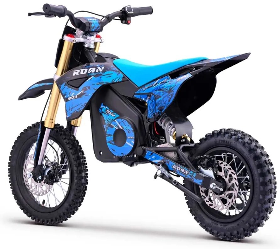 Mini moto elétrica para crianças MINICROSS 1100W Roan 903 motor eléctrico Brush 12/10" Azul