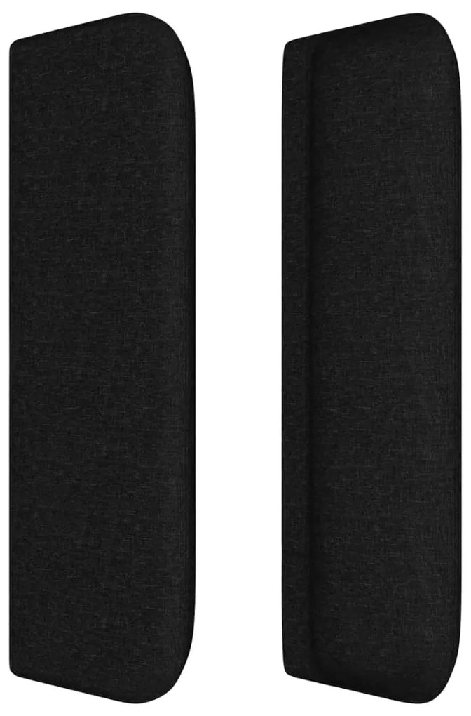 Cabeceira de cama c/ abas tecido 93x16x78/88 cm preto