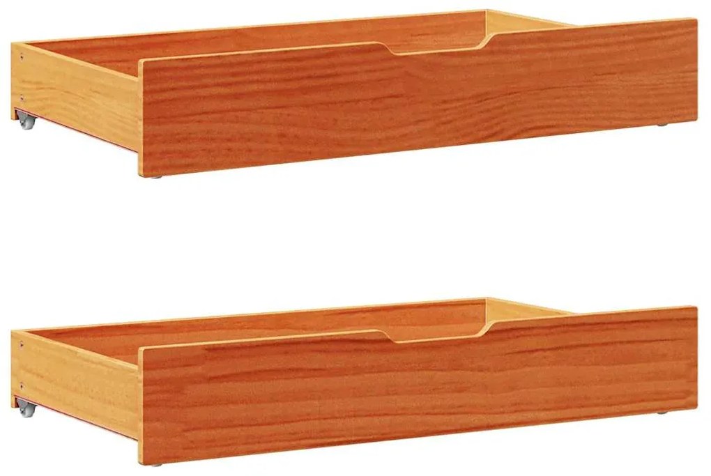 Cama sem colchão 200x200 cm pinho maciço castanho-mel