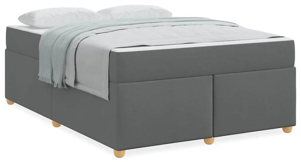 Estrutura de cama com colchão Cinzento escuro 160 x 200 cm