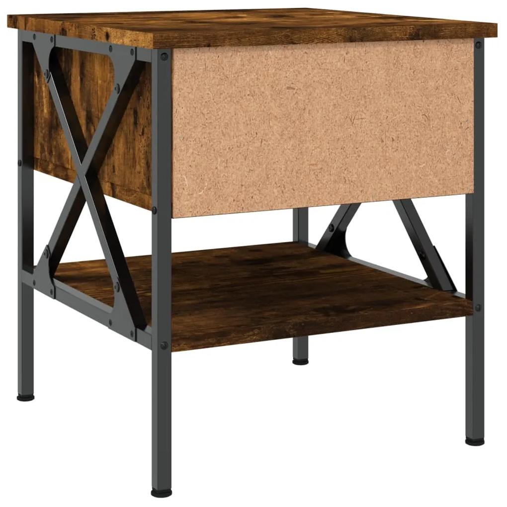 Mesa de cabeceira 40x42x45 cm derivados madeira carvalho fumado