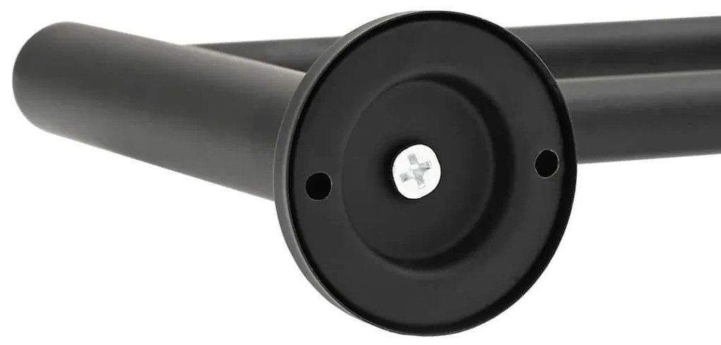 Suporte de Toalha Preto 61 x 14.5 x 5 cm Aço inoxidável