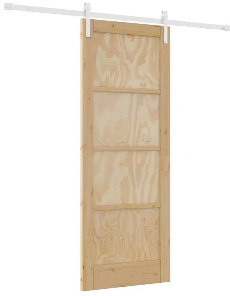 Porta Deslizante vidaXL com Conjunto de Acessórios 78x202 cm Madeira M