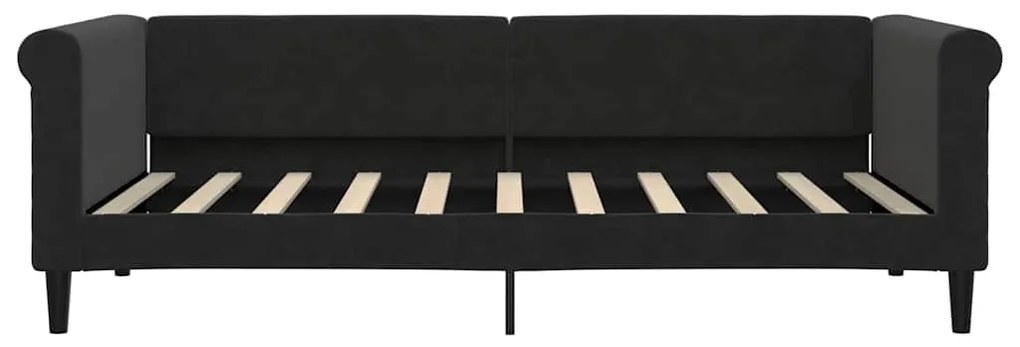 Sofá-cama 90x190 cm veludo preto