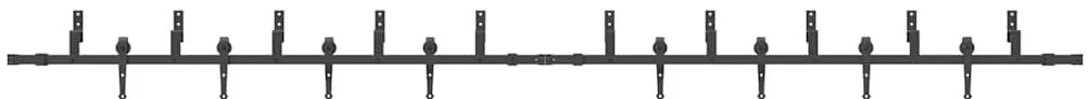 Kit de ferragens para porta deslizante 427 cm aço preto