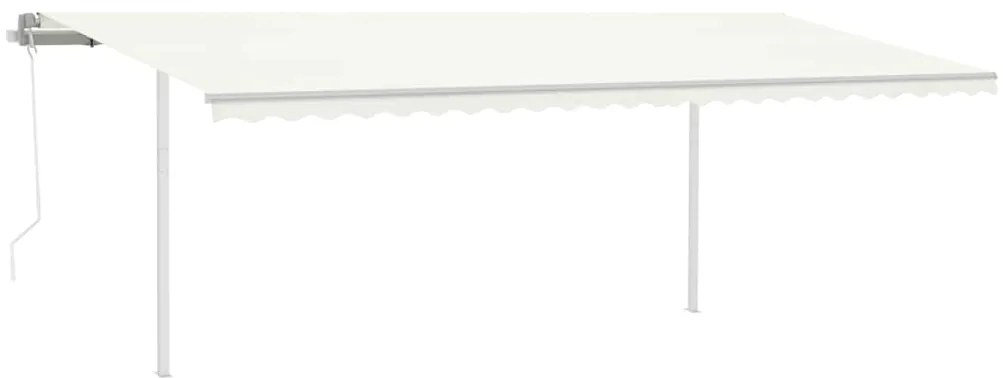 Toldo automático com LED e sensor de vento 6x3 m cor creme