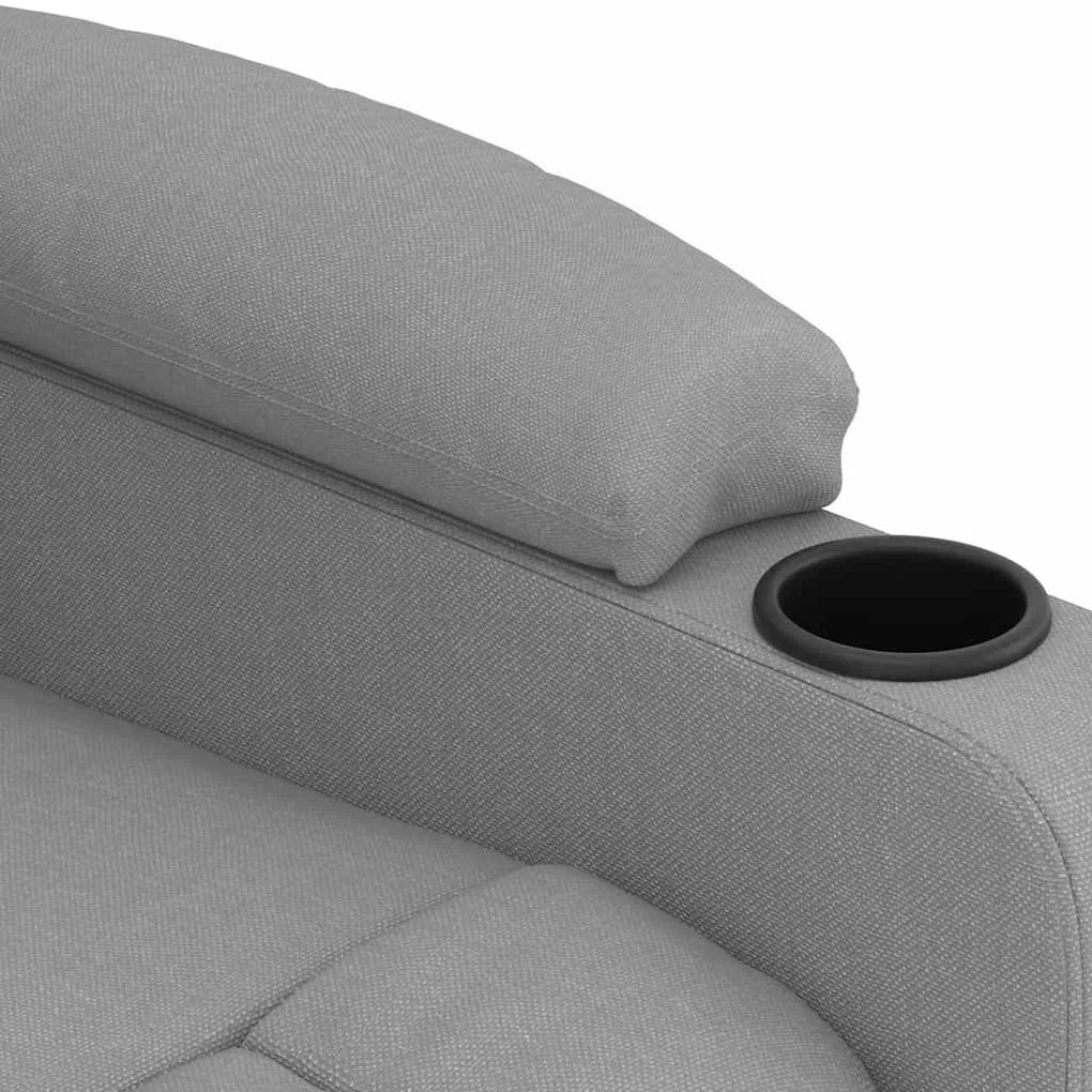 Poltrona de massagens tecido cinzento-claro