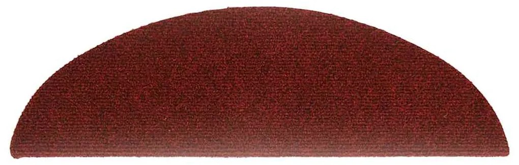 Tapetes de escada adesivos 30 pcs 56x17x3 cm vermelho