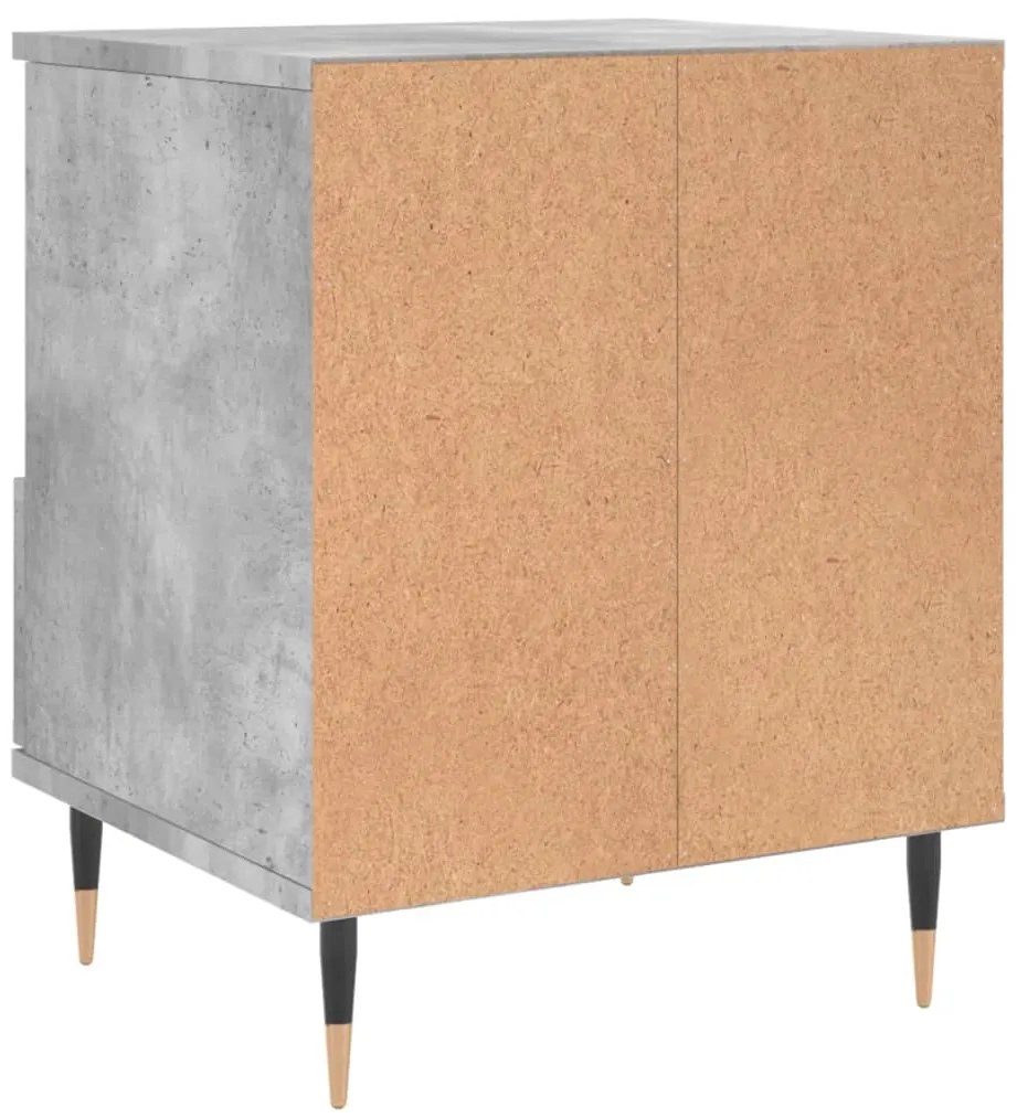 Mesas de Cabeceira - 2 pcs - derivados de madeira cinzento cimento