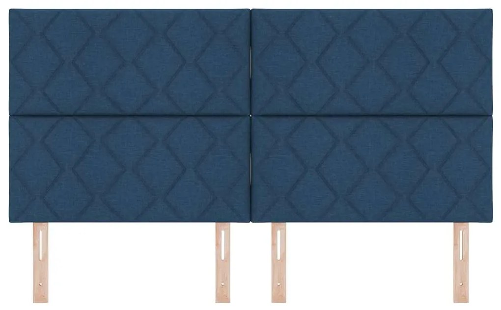 Cabeceira LED vidaXL Design Blocos de Diamante Azul 180 cm Tecido