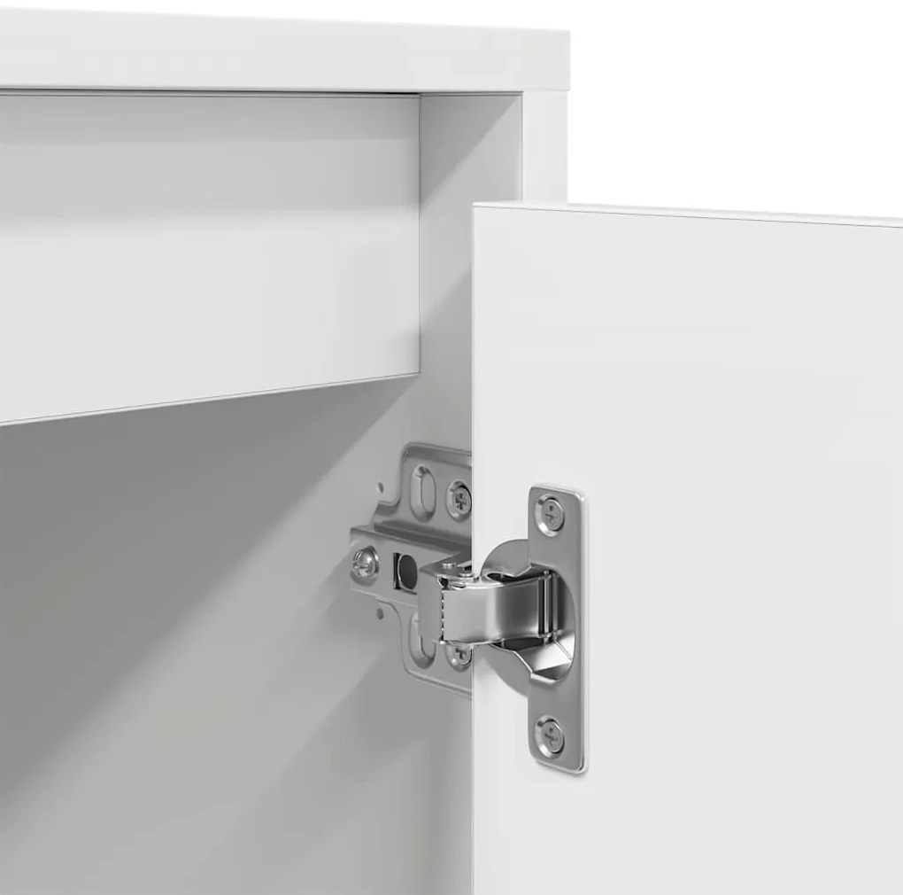 Móvel de TV com luzes LED 100x41x50 cm branco