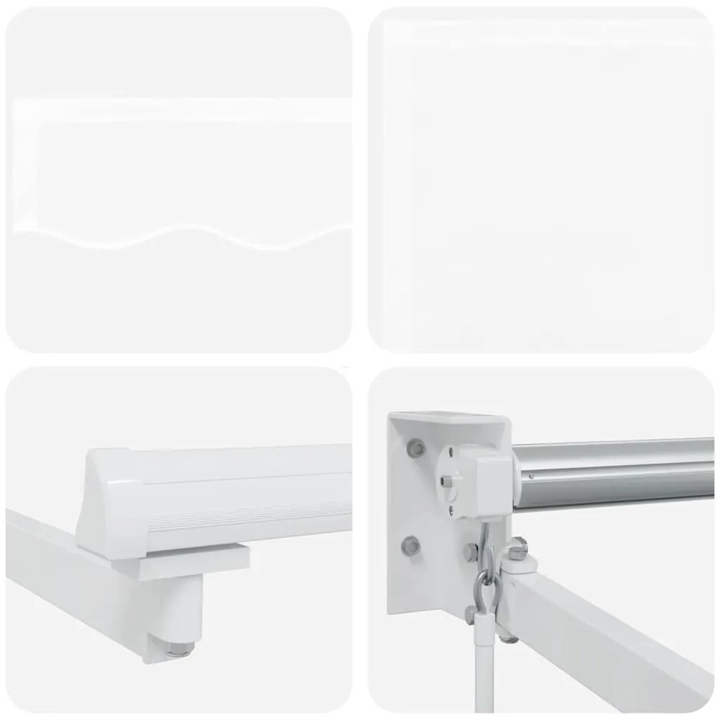 Toldo Retrátil Manual vidaXL Branco 500x300 cm