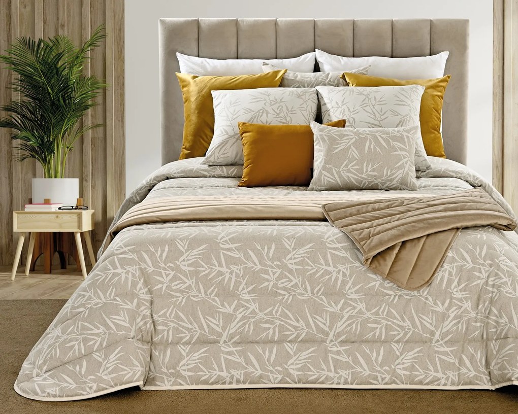 COLCHA P/ INVERNO 60% ALGODÃO 40% LINHO - BAMBU: 1 colcha 220x260 cm ( largura x comprimento ) + 2 almofadas cheia 45x60 cm