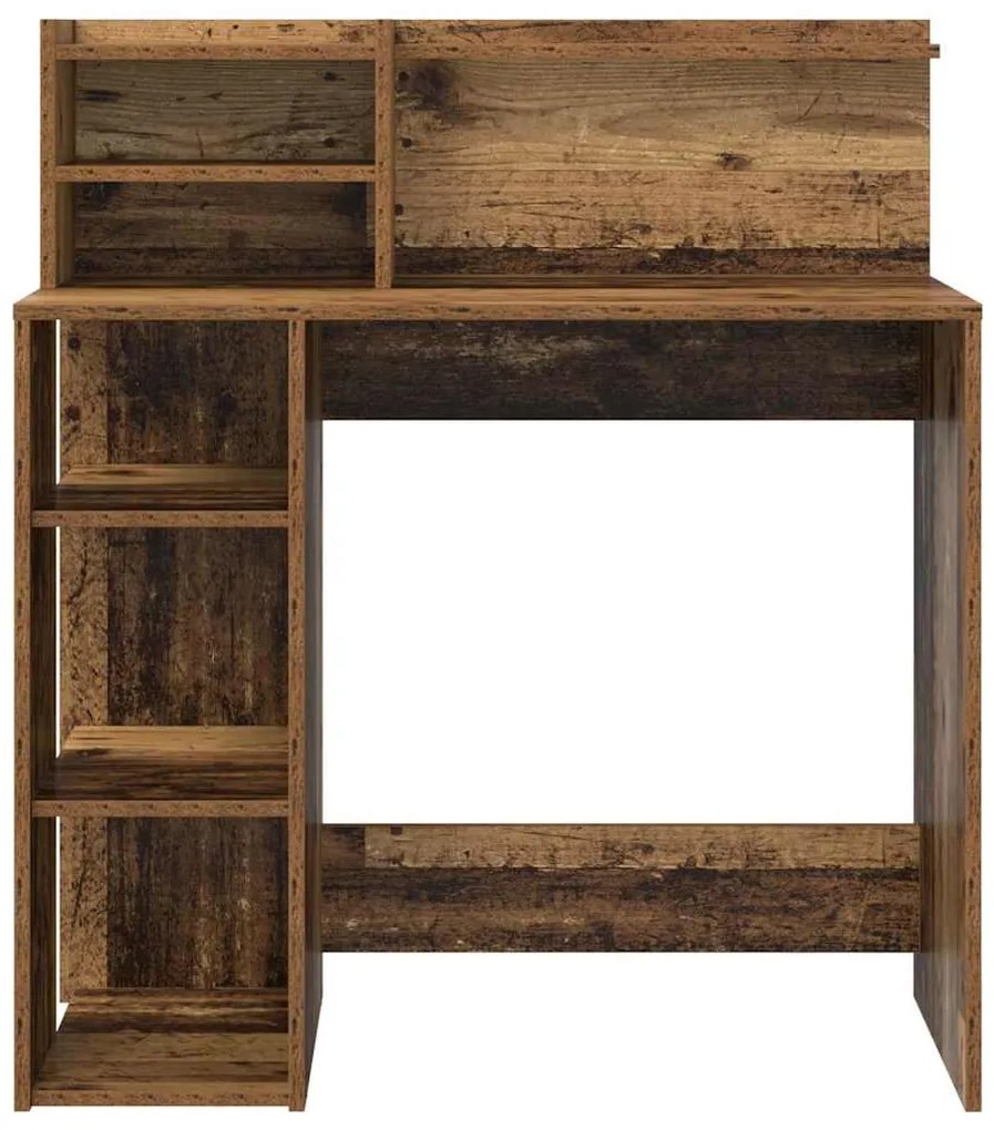 Mesa com Armazenamento Madeira Antiga 90x48x101.5 cm Madeira engenheir