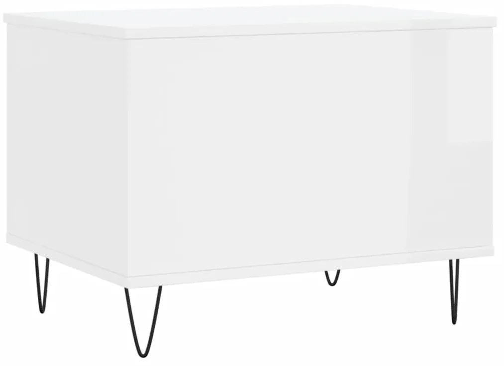 Mesa centro 60x44,5x45 cm derivados de madeira branco brilhante