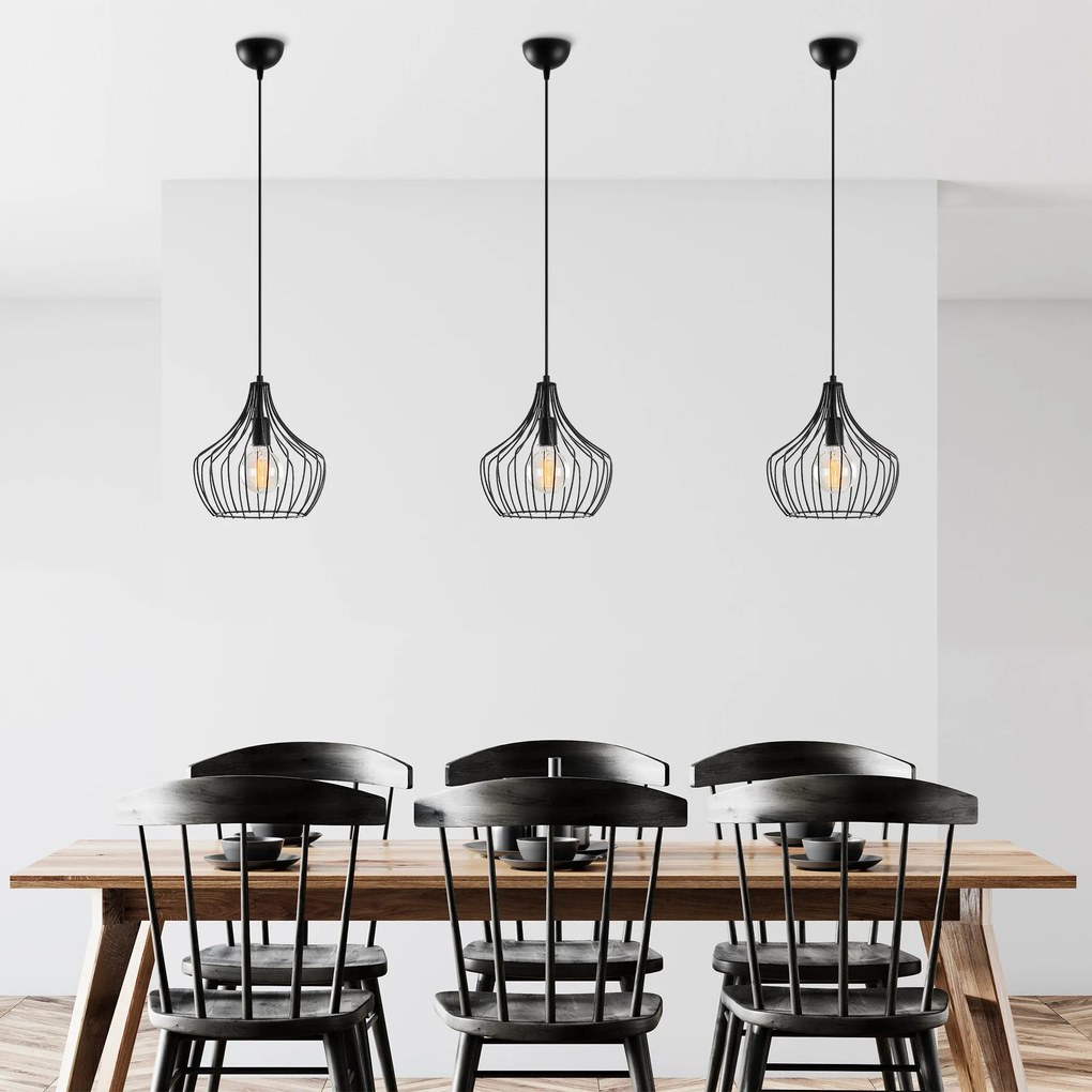 Candeeiro de Teto Mezopotamya – Preto – 27 cm