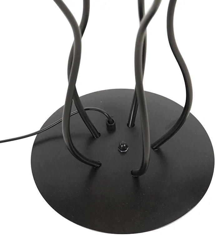 Candeeiro de pé design preto 5-light - Wimme Design