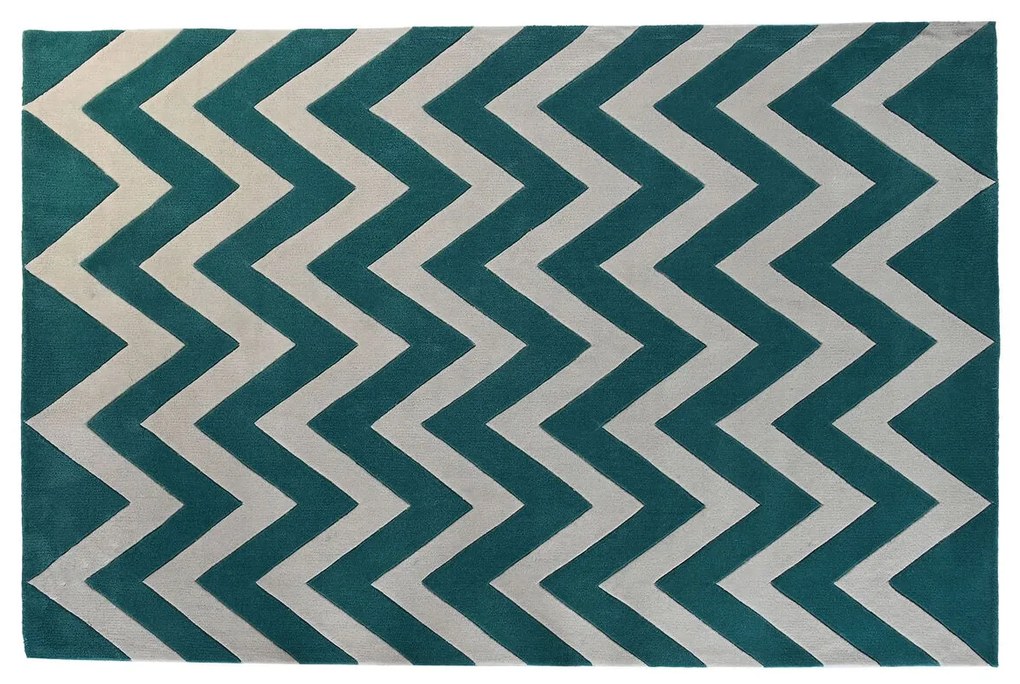 Tapete Dkd Home Decor 160 X 230 X 2 cm Poliéster Zig-zag Duas Cores