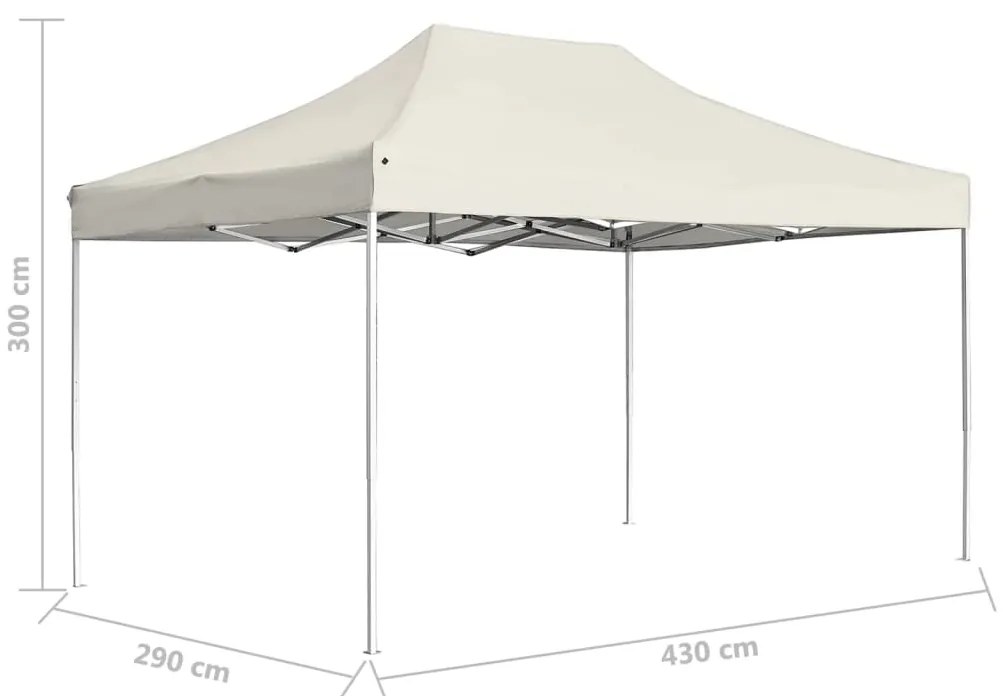 Tenda dobrável profissional para festas alumínio 4,5x3m creme