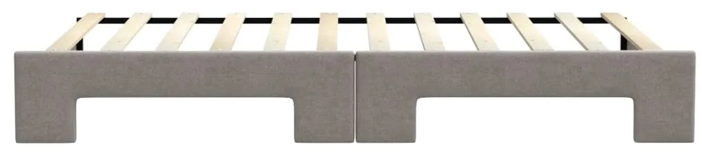 Sofá-cama com gavetão 100x200 cm tecido cinzento-acastanhado