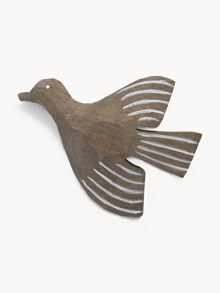 Cabide de parede em madeira de álamo artesanal Lola Bird