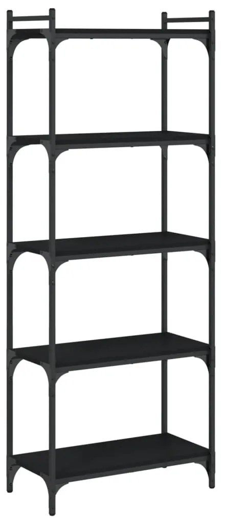 Estante c/ 5 prateleiras 60x30x154cm derivados de madeira preto