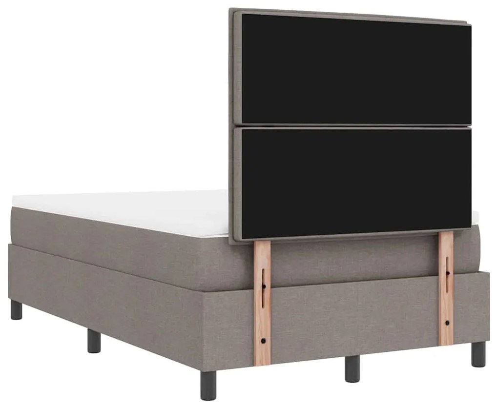 Cama Box com colchão e luz LED na cor taupe, 120 x 200 cm