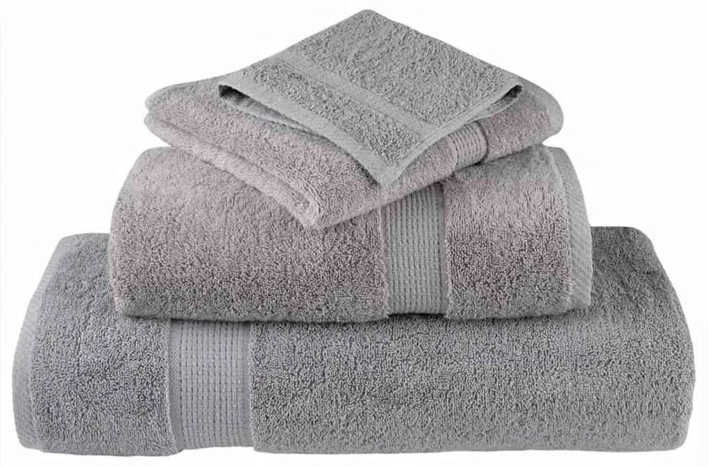 Panos de prato 4 pcs Cinzento 15 x 21 cm Algodão