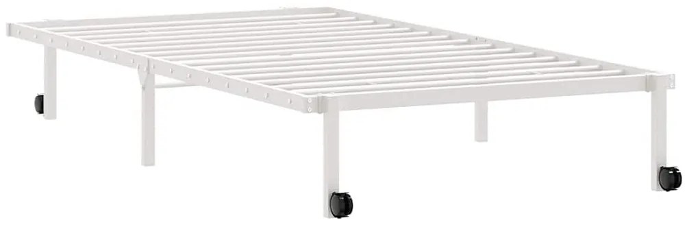 Estrutura de cama sem colchão Dobrável 100x190 cm aço branco