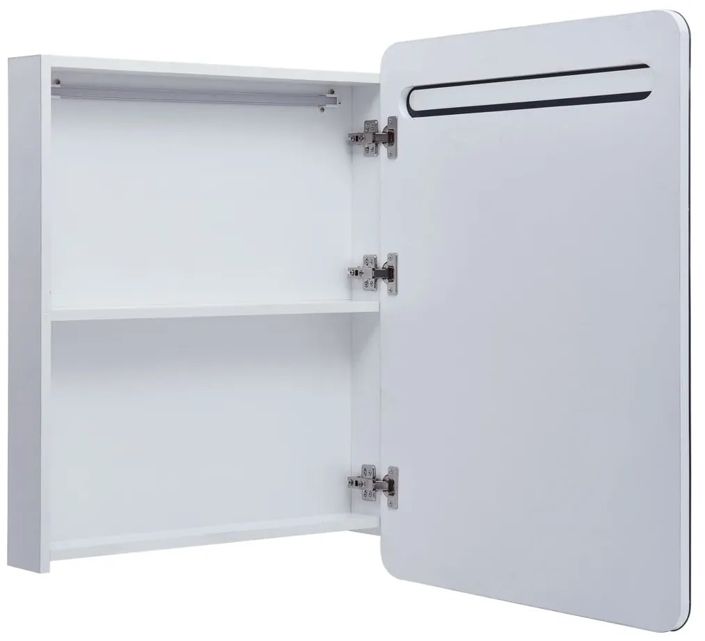 Armário espelhado para casa de banho com LED 60x11x80 cm