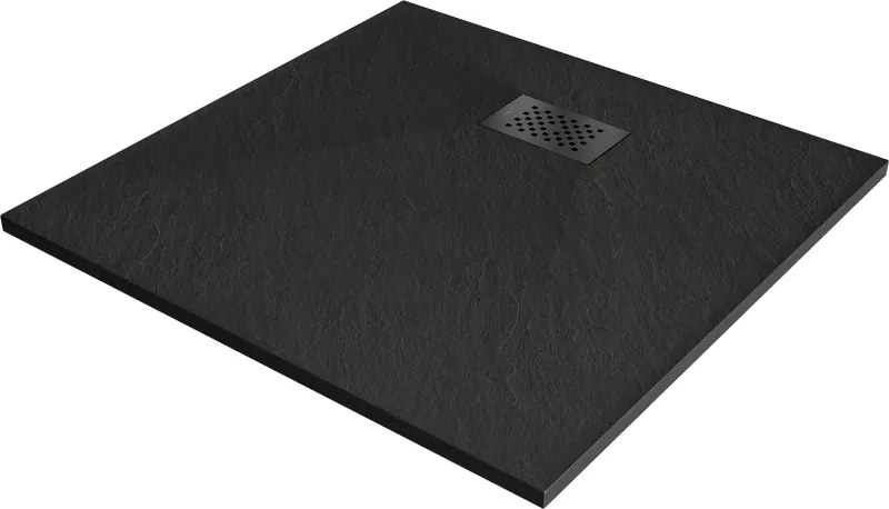 Mexen Hugo base de duche quadrada SMC 70 x 70 cm, preta, tampa preta - 42707070-B