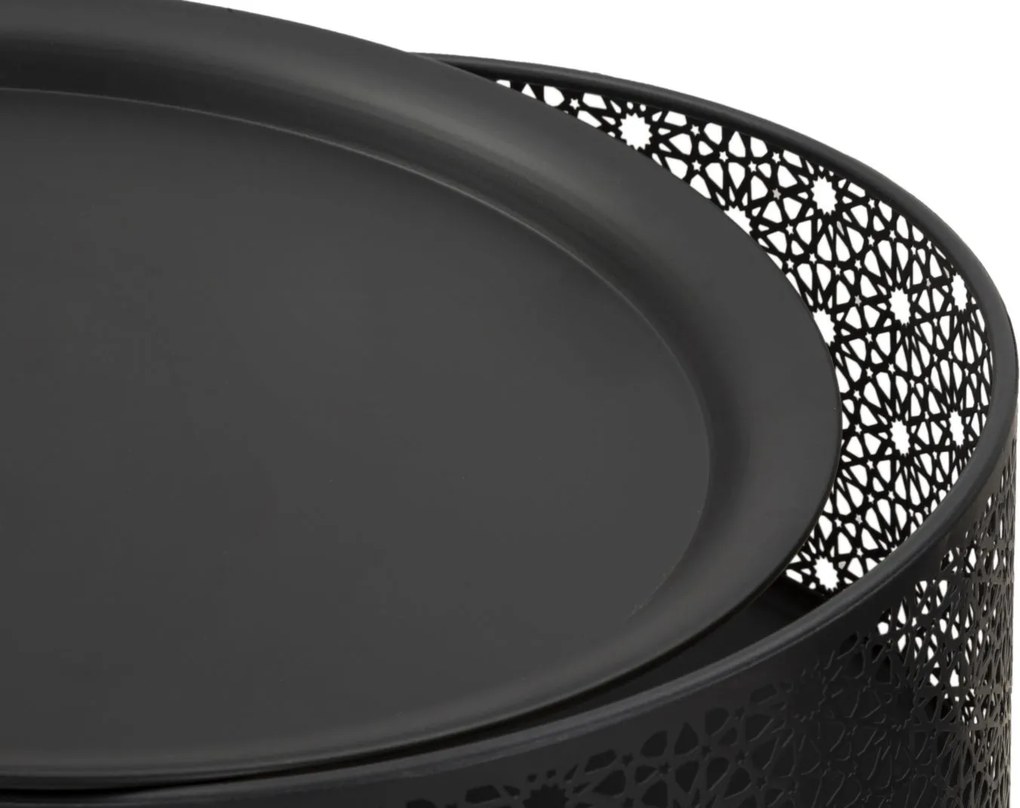 MESA DE CENTRO Ø 40X65 CM DOURADA E PRETA