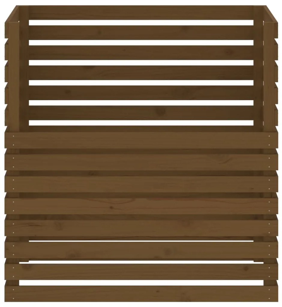 Caixote de compostagem 100x100x102 cm pinho maciço castanho mel