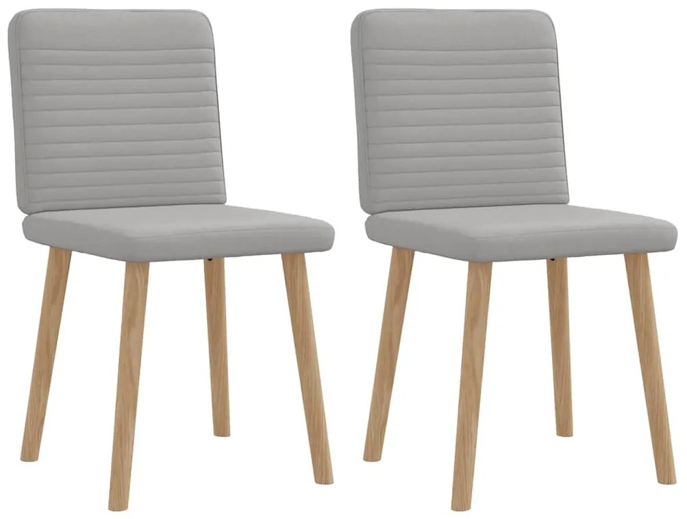 Cadeiras de jantar 2 pcs tecido cinza nuvem