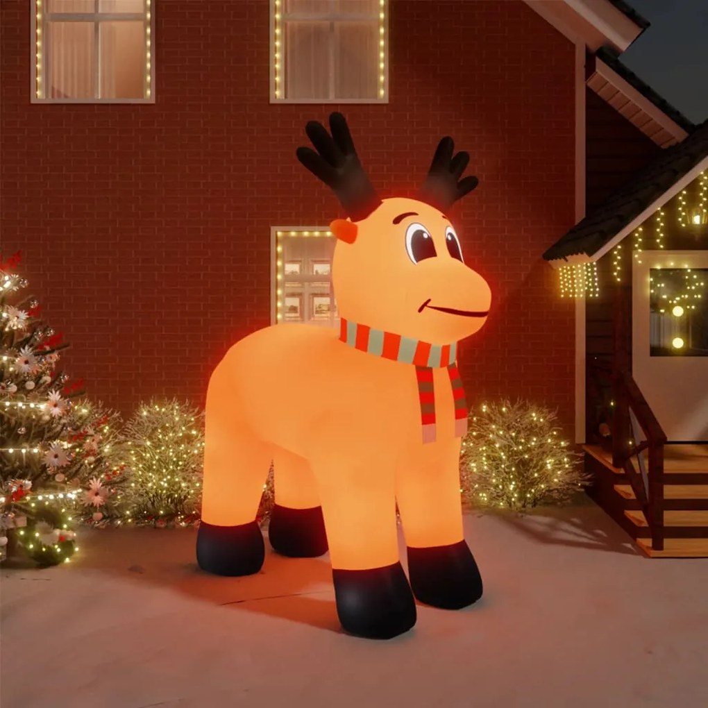 vidaXL Rena de Natal insuflável com luzes LED 400 cm
